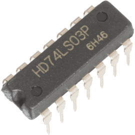 74LS03 Quad 2-Inputs NAND Gate IC Open Collector