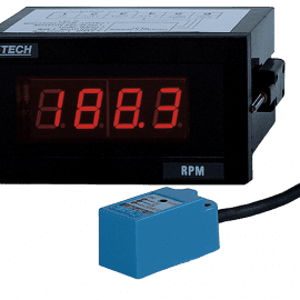 PANEL MOUNT TACHOMETER WITH SENSOR