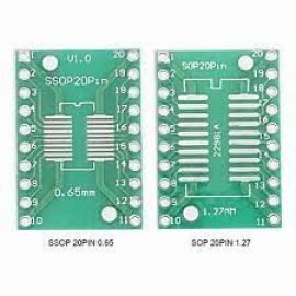 SOP SSOP 20 PIN SMD Adapter Board 1.27mm0.65mm